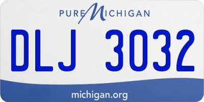 MI license plate DLJ3032