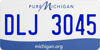 MI license plate DLJ3045