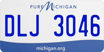 MI license plate DLJ3046
