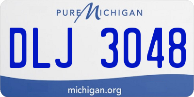 MI license plate DLJ3048