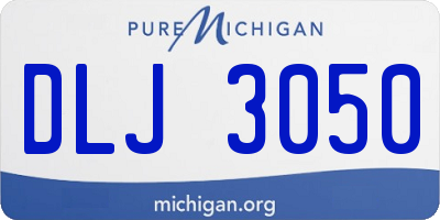 MI license plate DLJ3050