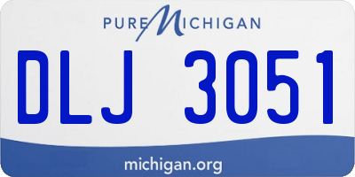 MI license plate DLJ3051