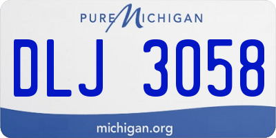 MI license plate DLJ3058
