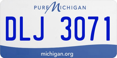 MI license plate DLJ3071