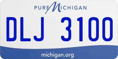 MI license plate DLJ3100