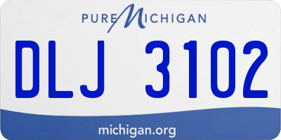 MI license plate DLJ3102