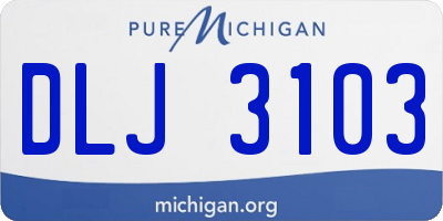 MI license plate DLJ3103