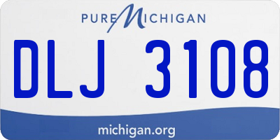 MI license plate DLJ3108