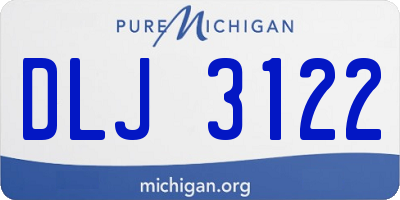 MI license plate DLJ3122