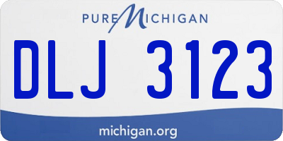 MI license plate DLJ3123