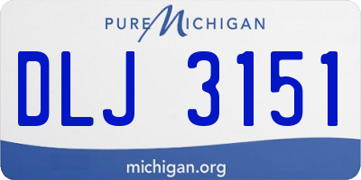 MI license plate DLJ3151