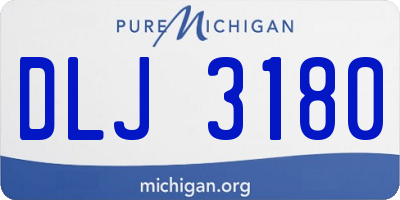 MI license plate DLJ3180