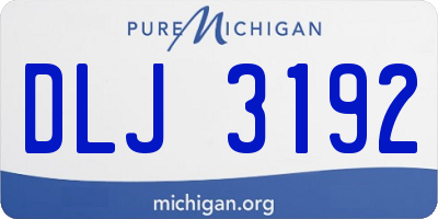MI license plate DLJ3192