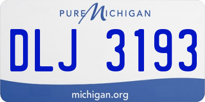 MI license plate DLJ3193