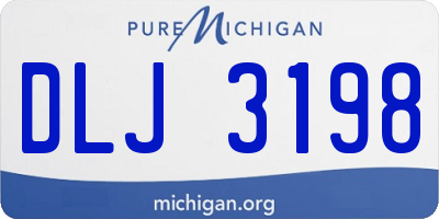 MI license plate DLJ3198