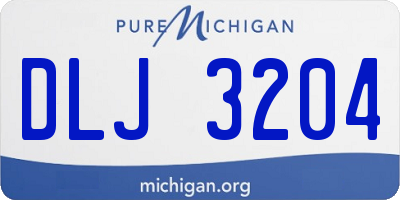 MI license plate DLJ3204