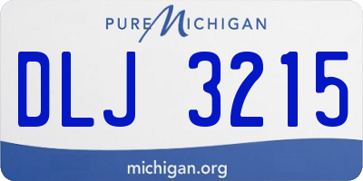 MI license plate DLJ3215