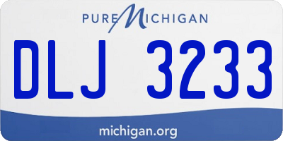 MI license plate DLJ3233