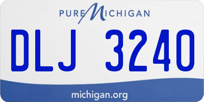 MI license plate DLJ3240