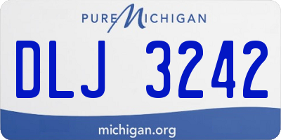 MI license plate DLJ3242