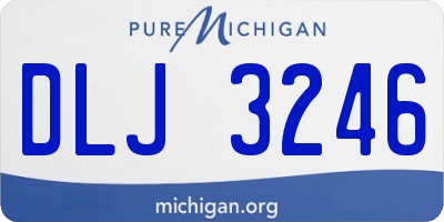 MI license plate DLJ3246