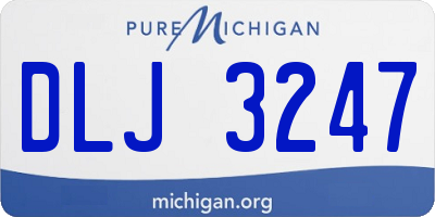 MI license plate DLJ3247