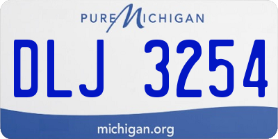 MI license plate DLJ3254