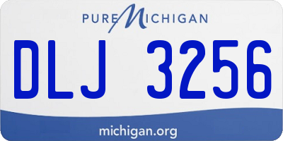 MI license plate DLJ3256