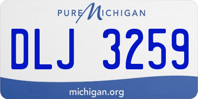 MI license plate DLJ3259