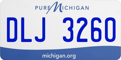 MI license plate DLJ3260