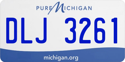 MI license plate DLJ3261