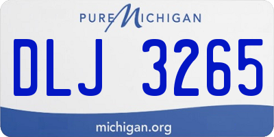 MI license plate DLJ3265