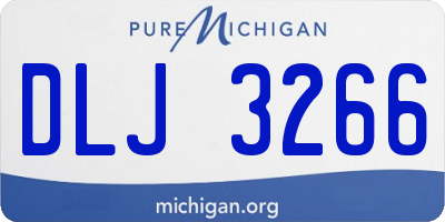 MI license plate DLJ3266