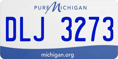 MI license plate DLJ3273