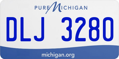 MI license plate DLJ3280