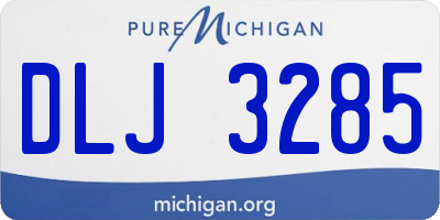 MI license plate DLJ3285