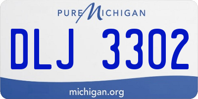 MI license plate DLJ3302