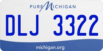 MI license plate DLJ3322
