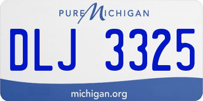 MI license plate DLJ3325