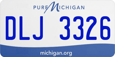 MI license plate DLJ3326