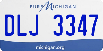 MI license plate DLJ3347