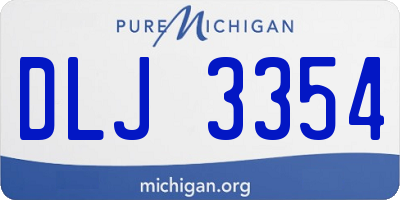 MI license plate DLJ3354