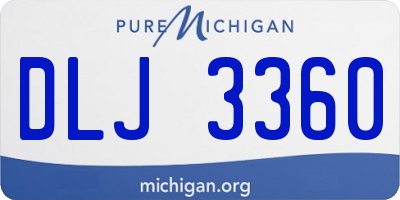 MI license plate DLJ3360