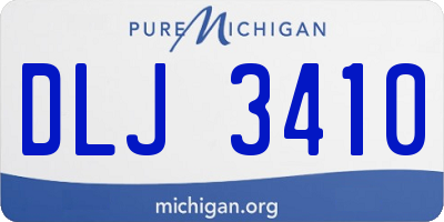 MI license plate DLJ3410