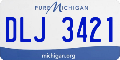 MI license plate DLJ3421