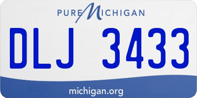 MI license plate DLJ3433