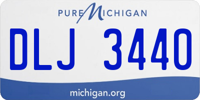 MI license plate DLJ3440