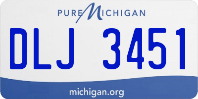 MI license plate DLJ3451