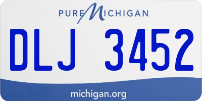 MI license plate DLJ3452