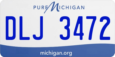 MI license plate DLJ3472